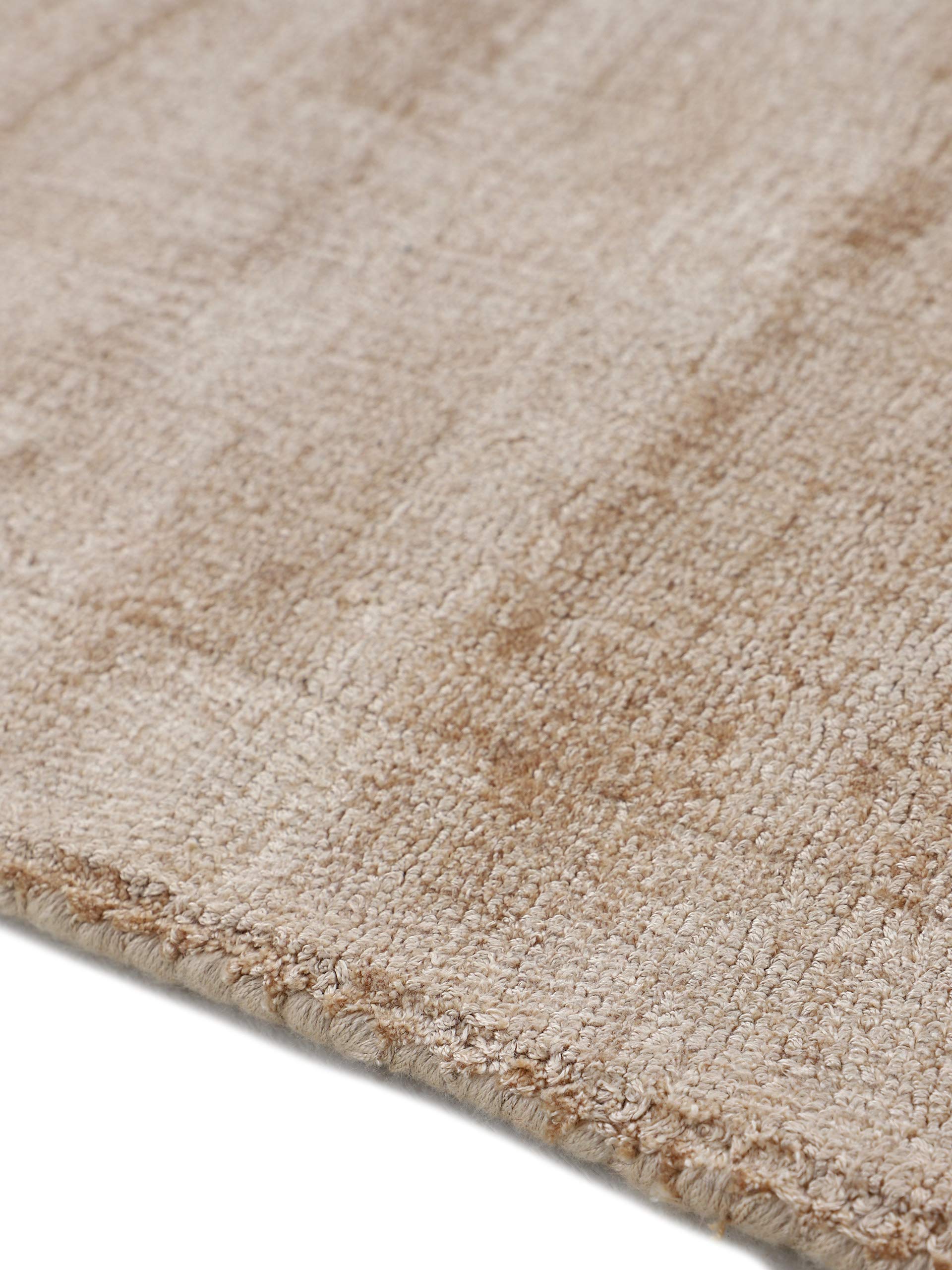 carpetfine Tappeto in viscosa Ava Beige 140x200 cm | Tappeto moderno per soggiorno e camera da letto