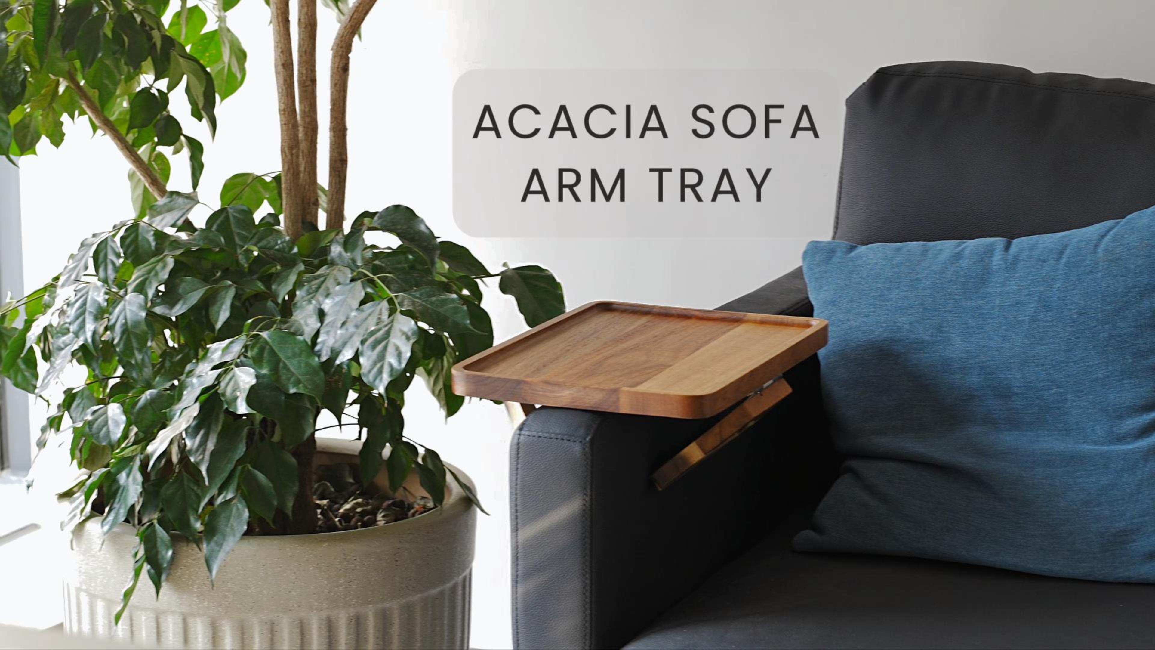 Amazon.com: Danfoxer Acacia Wood Couch Arm Tray,Folding Sofa