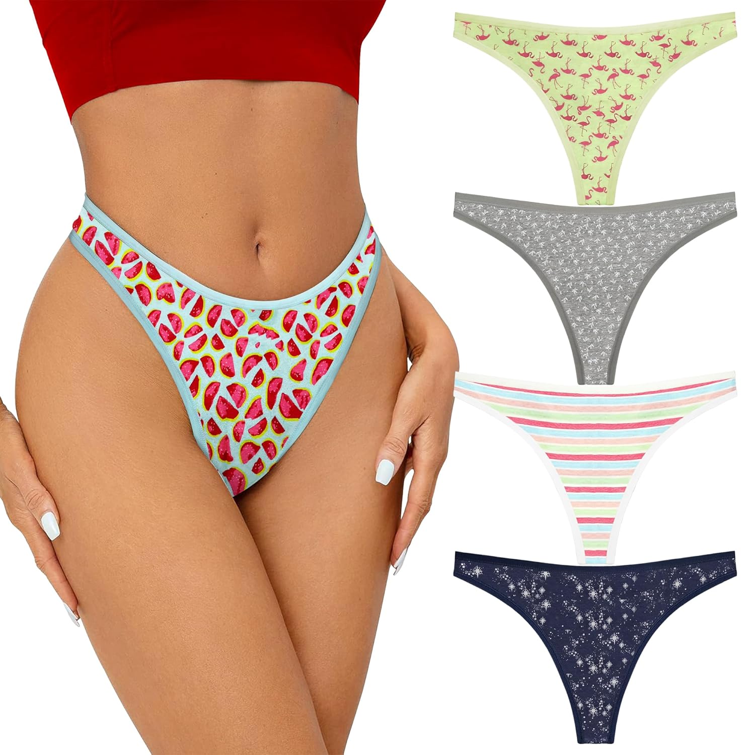 Stretchable Cotton Low Rise Thong Panty for Women Sexy G-String No Panty Lines Under Fitted Outfits Bikini Underwear Combo Stretchable Cotton Low Rise Thong Panty for Women Sexy G-String No Panty Lines Under Fitted Outfits Bikini Underwear Combo