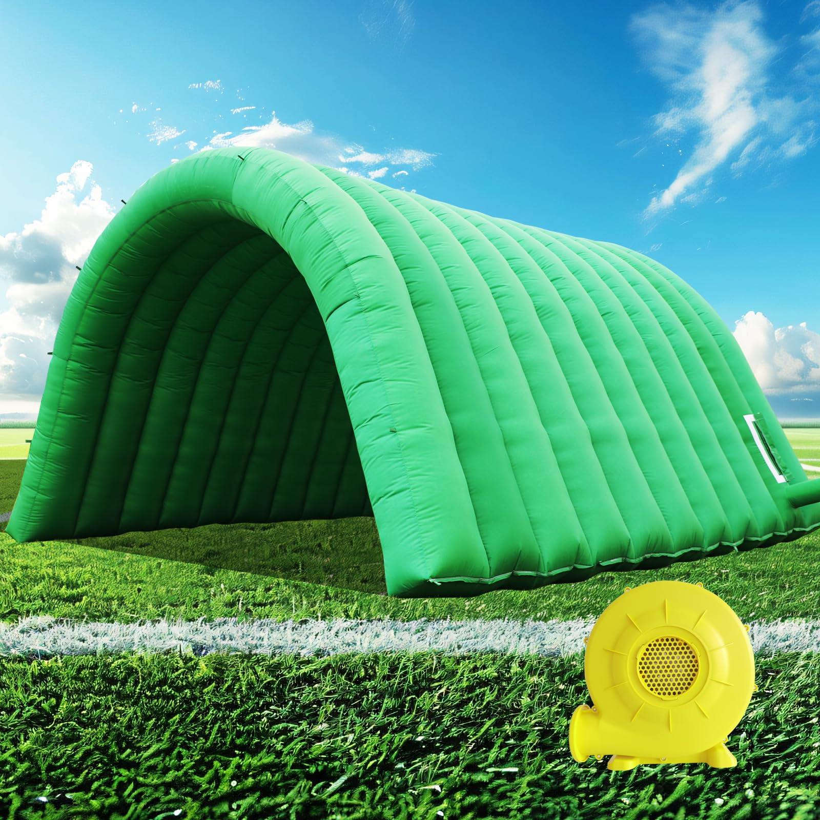 Xmaybang グリーン インフレータブル トンネル エントランス テント スポーツ イベント 展示 プロモーション用 16.4 x 9.8 x 9.8フィート Amazon | Xmaybang グリーン インフレータブル トンネル エントランス