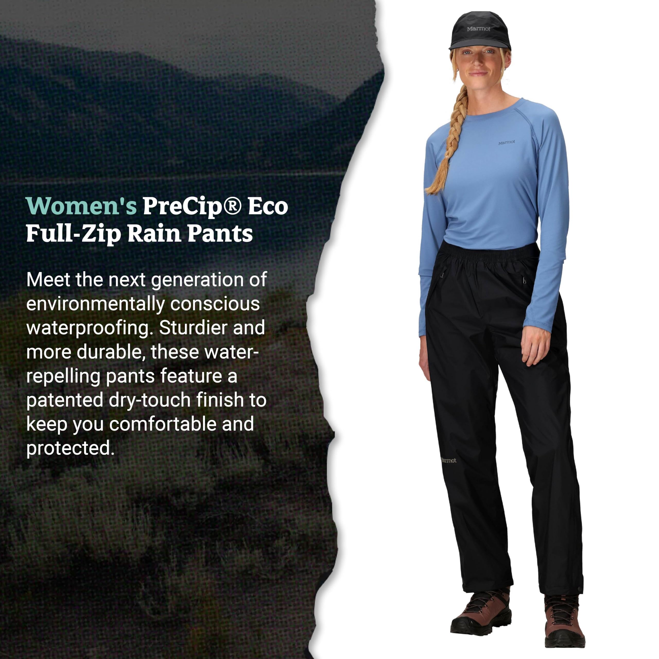 Marmot Precip Eco Full Zip Pant Pantalones para Senderismo para Mujer