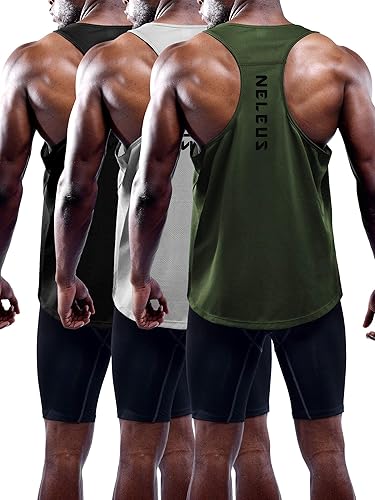 NELEUS Camiseta sin mangas para hombre para entrenamiento, correr, gimnasio, atlética