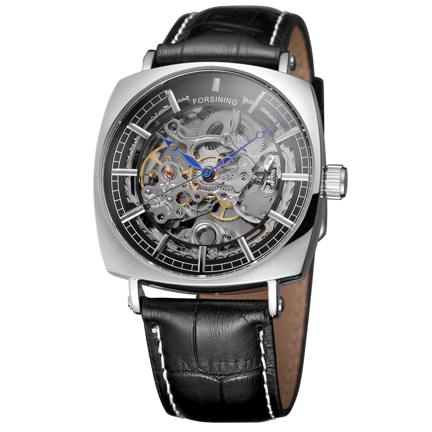 FORSINING Mens Luxury Skeleton Dial Automatic Movement Watch Collection with Genuine Leather Strap (B07DD7R618) Amazon Price History, Amazon Price Tracker