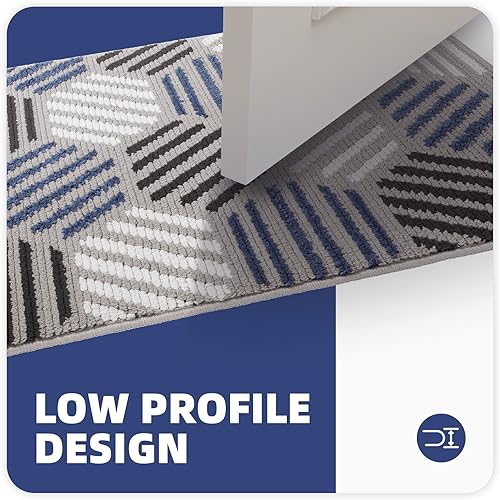 Miniatura 3 de Color G - Tapete para puerta interior, alfombras súper absorbentes para la entrada principal, antideslizante, lavable, resistente a la suciedad,