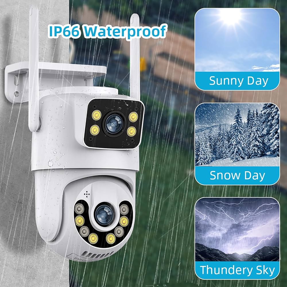 Amazon.com : 1080P PTZ Outdoor Security Camera, Dual Lens