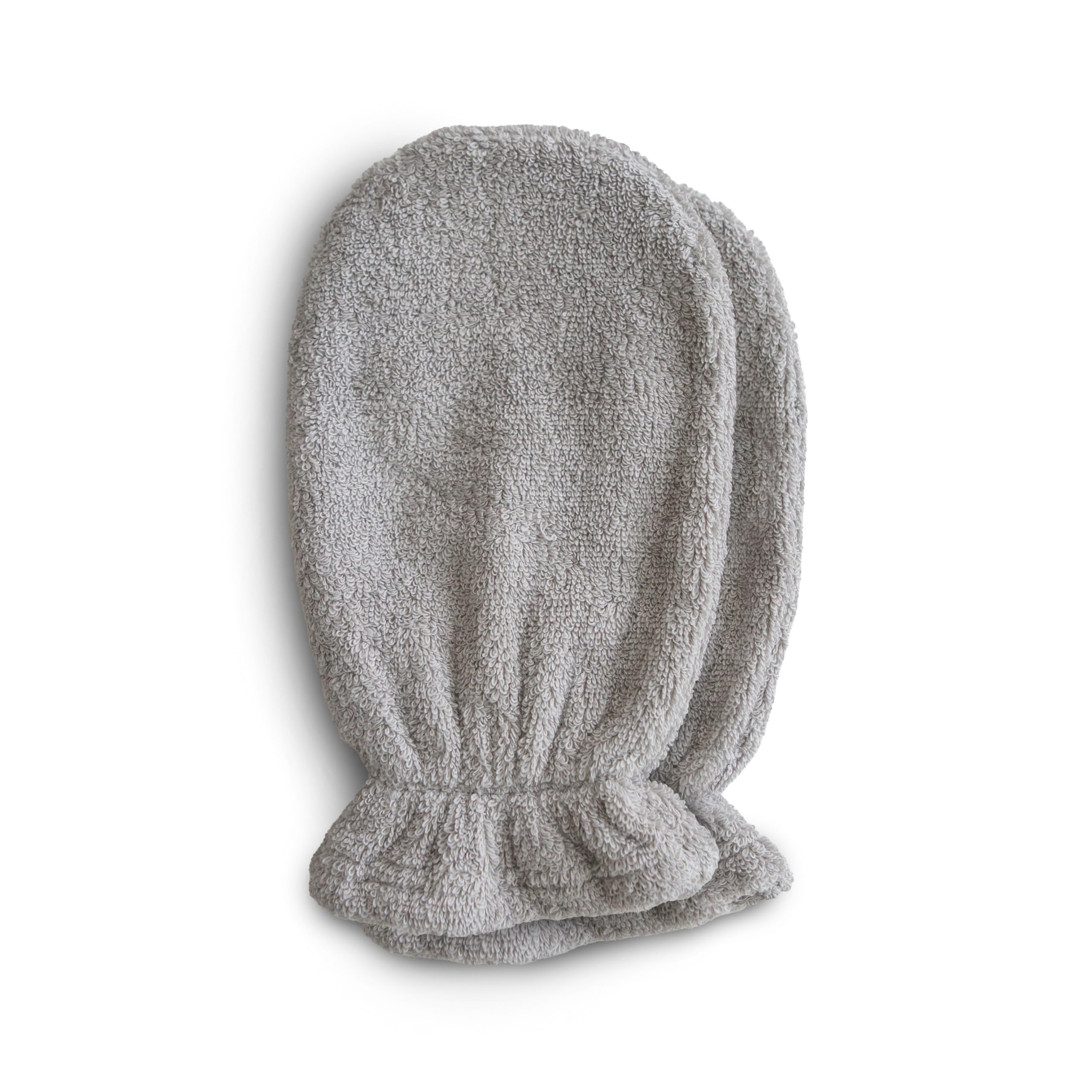 mushie Baby Bath Mitt | Organic Cotton | Pack of 2 (Gray)