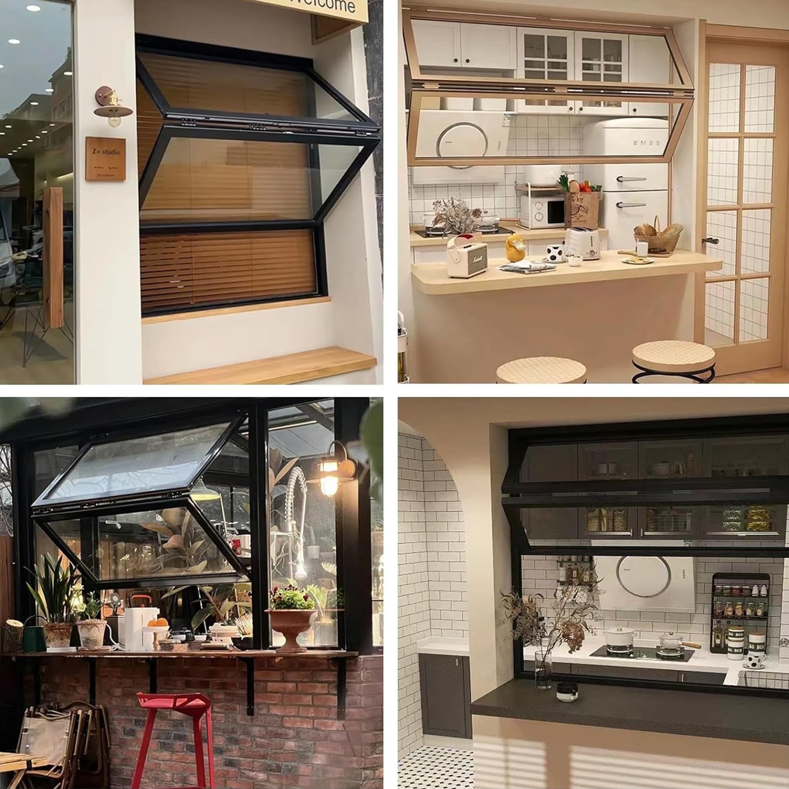 Ventanas correderas plegables con vidrio reforzado y cerraduras, marco de aluminio para casas móviles, ventana multiusos