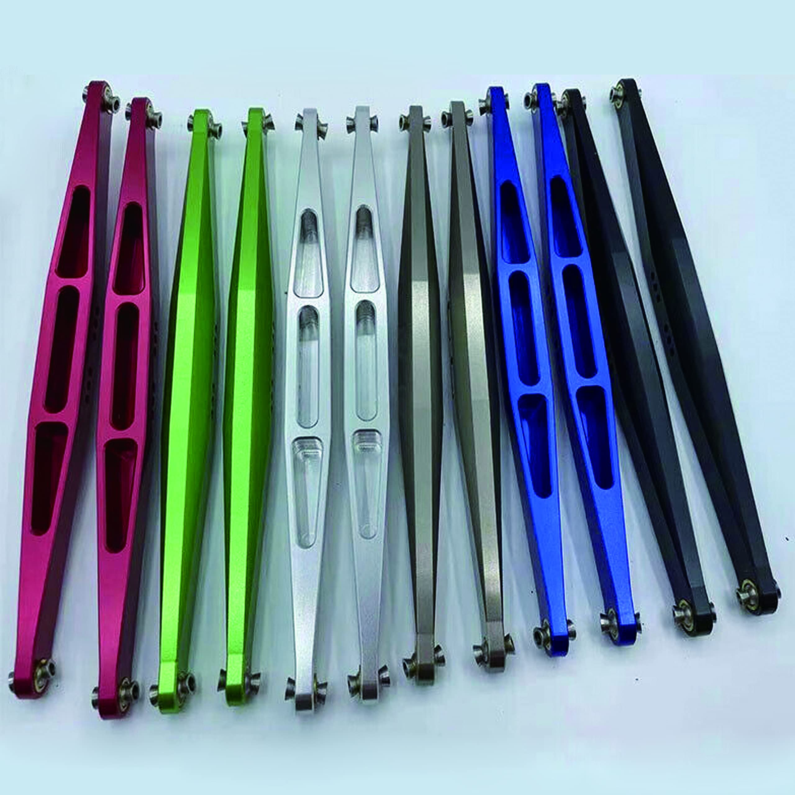 Aluminum Alloy RC Rear Trailing Arms Lower Linkage, Rear Lower Suspension Link for Traxxas UDR 1/7 RC Unlimited Desert Racer(Black)