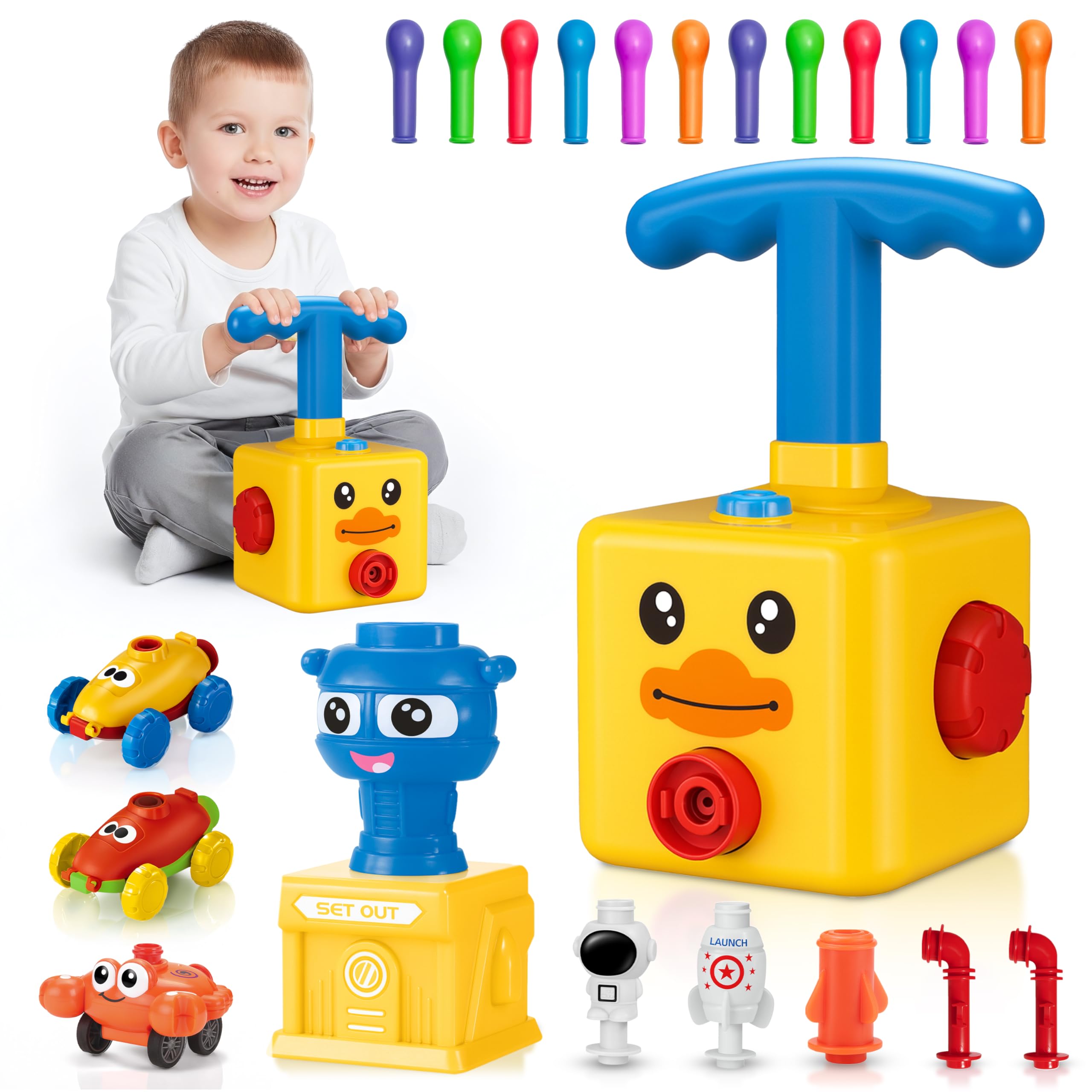 Amazon.com: Pathosio Pets Balloon Car Toy Pump Set for Kids