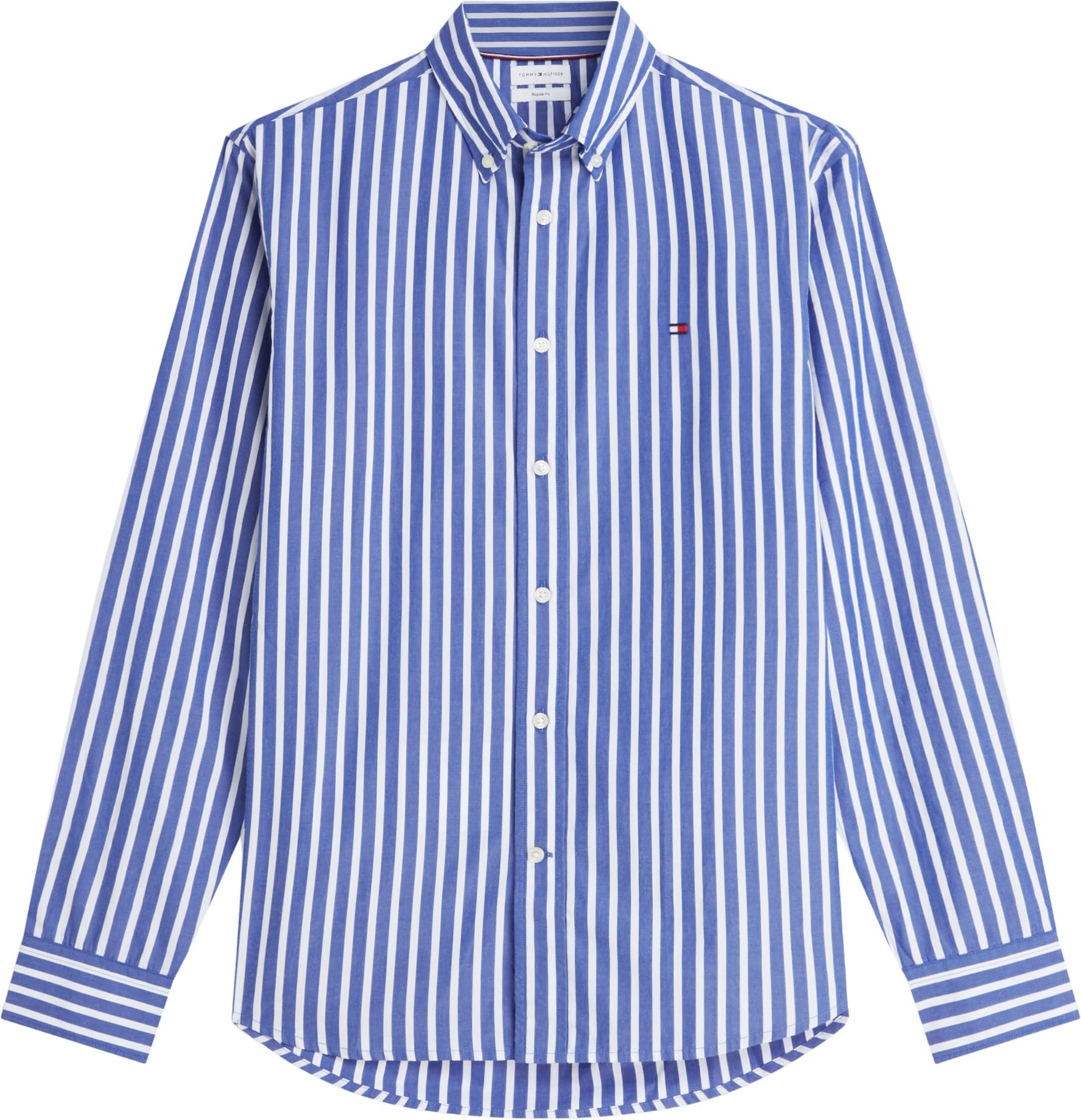 Tommy Hilfiger Herren Flex Poplin Seasonal Stripe Sht Mw0mw43315 L/S Shirt (1er Pack)