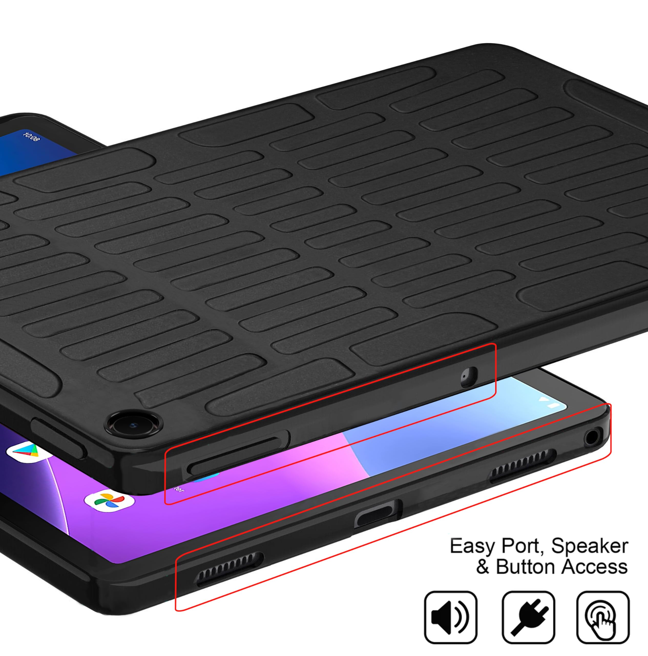 Lenovo Tab M10 Plus (3rd Gen) ケース ブラック Lenovo Tab M10 Plus ( 3rd Gen ) タブレット ケース カバー