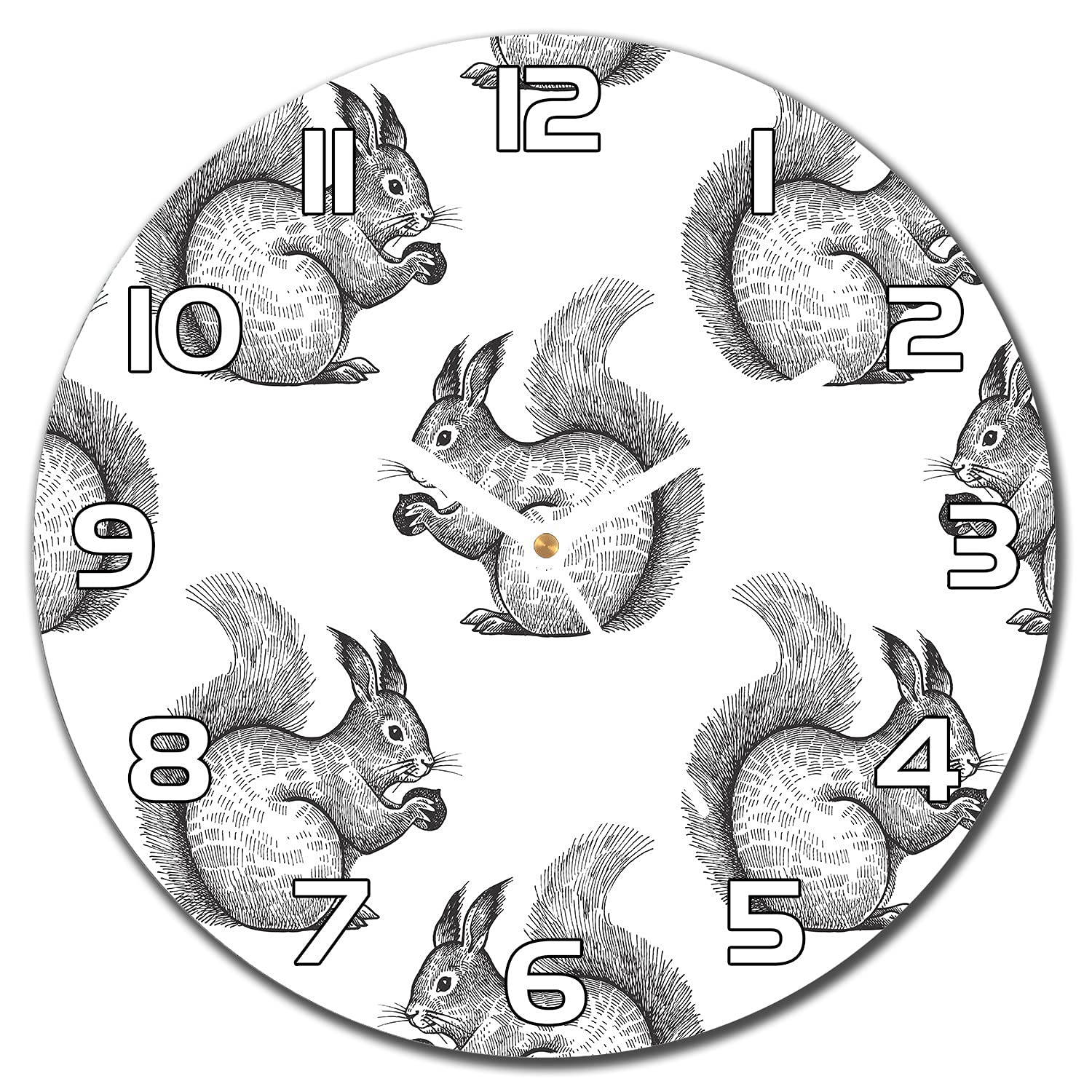 Horloge en verre murale design pour cuisine moderne 30 cm