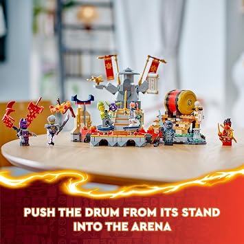 LEGO NINJAGO Tournament Battle Arena Playset with 6 Minifigures, Action Toy for Kids, Ninja Toy Building Set, Birthday Gift Idea for Boys and Girls Aged 7 and Up, 71818