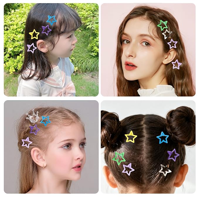 Pinzas para cabello estrella multicolor 55 pcs miniatura 5