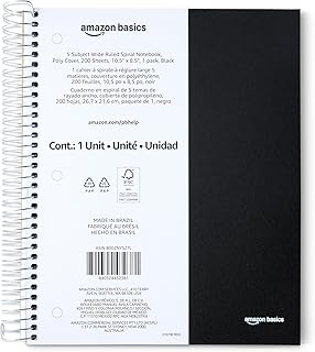 Amazon Basics 5-Subject Notebook