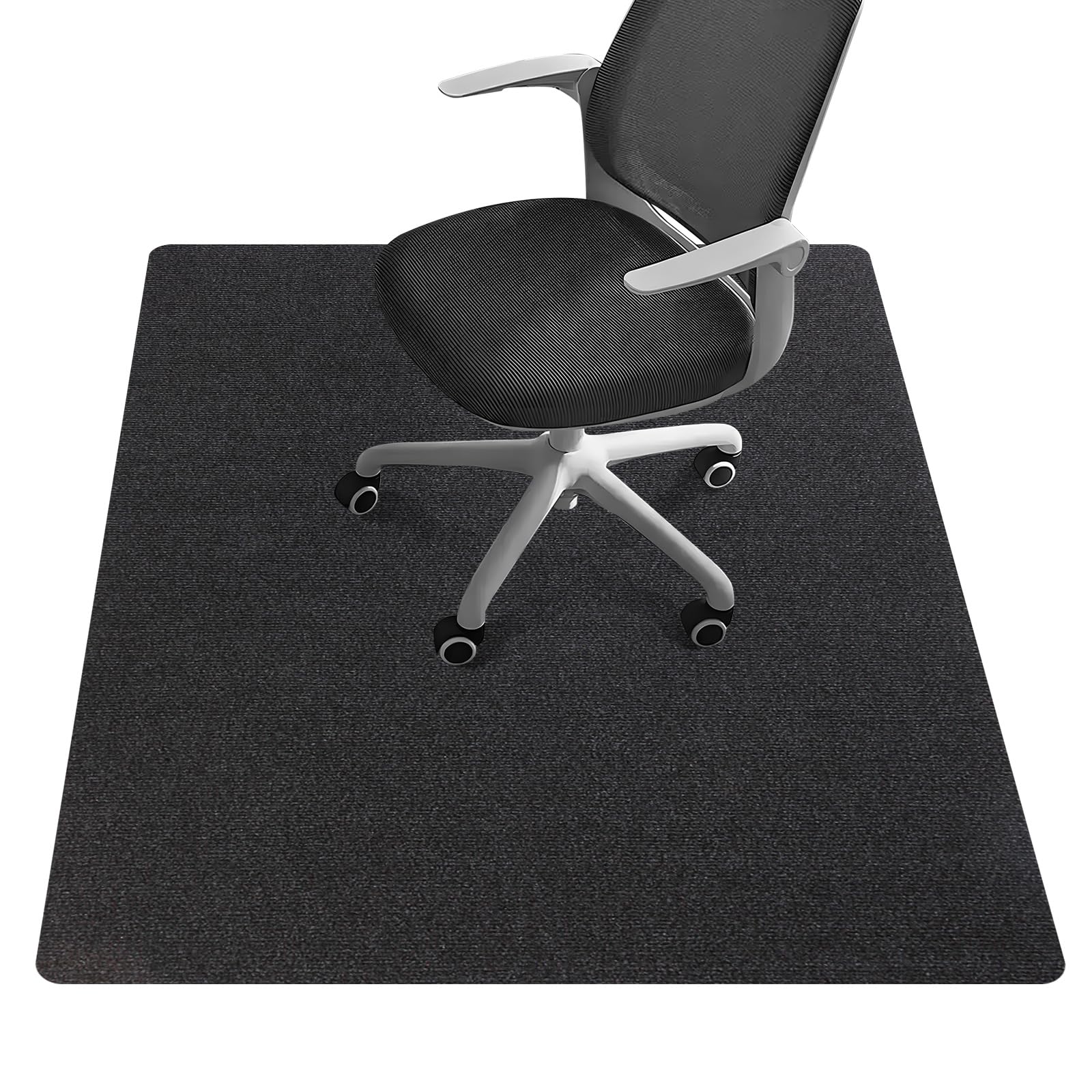 Riveroy Office Chair Mat - for Hardwood Floors, Large Non-Slip Easy-Clean Floor Protection Blanket (Black, “55 x 35in”).