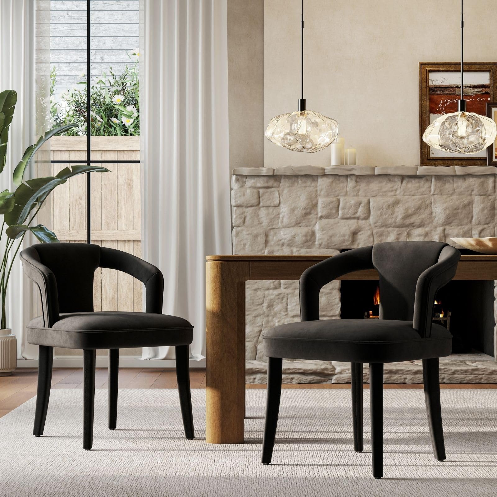②/2 PFS - DH DINING CHAIR with ARM DH202 Amazon.com - DUHOME Dining Chairs Set of 2 Wood Dining Room