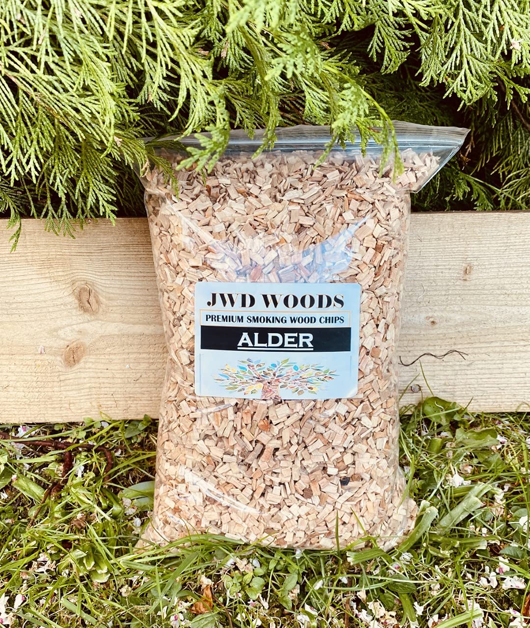 5 LITRES ALDER BBQ SMOKING WOOD CHIPS FOOD SMOKER WOOD CHIPS 100% NATURAL