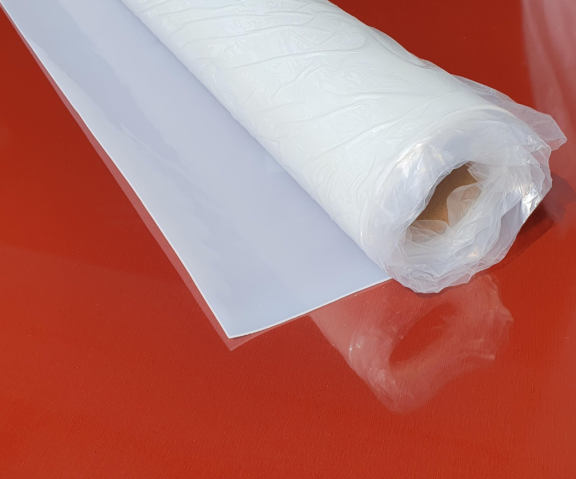 Silikon Platte transparent 3 mm - 300 x 1200 mm Silikon Gummiplatte 65 Shore Gummimatte