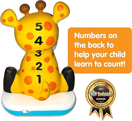 Miniatura 5 de Stack-a-Roos Baby Giraffe por Salus Brands - Juguete apilable de animales, juguete educativo de aprendizaje temprano para bebés, niños pequeños, a