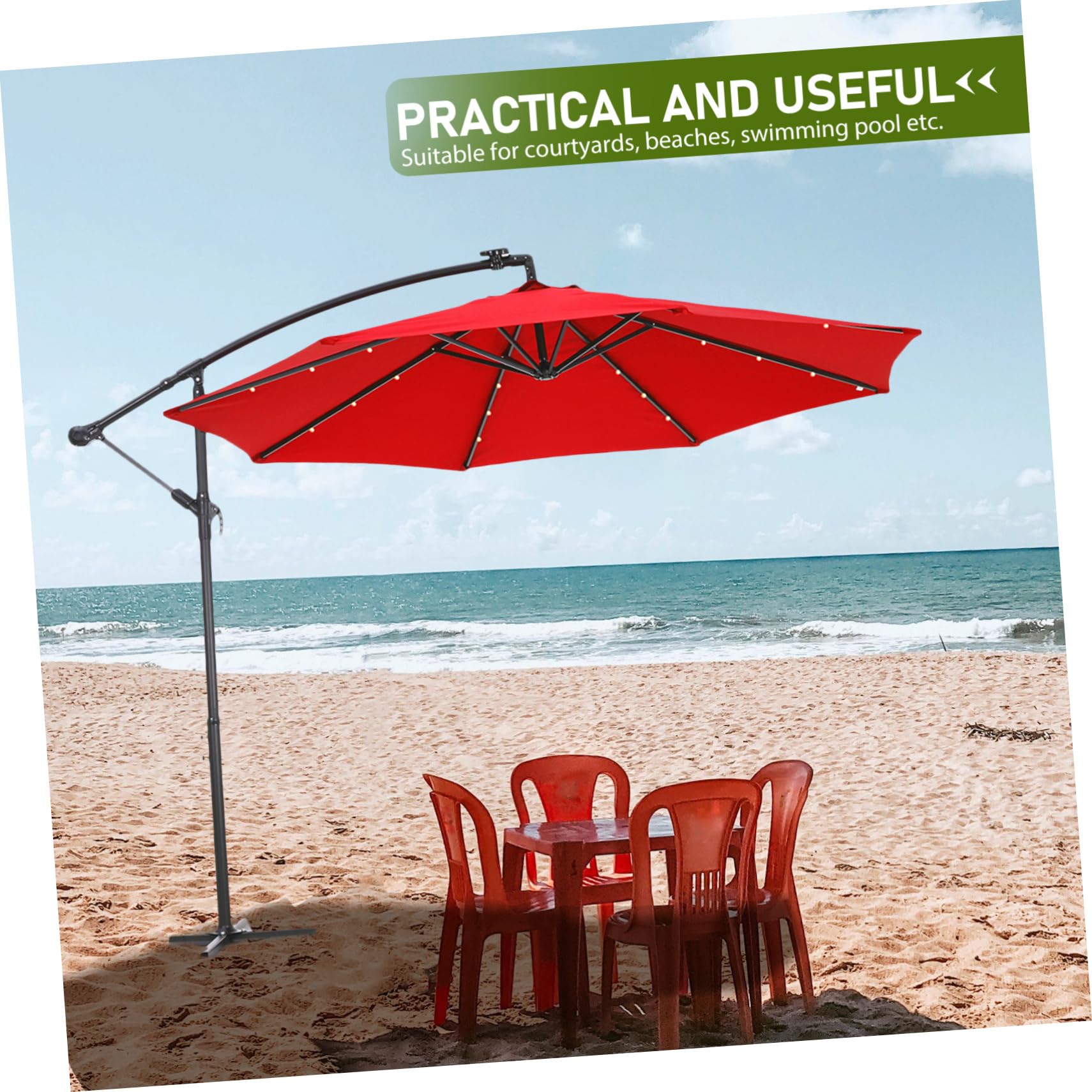 Housse de Parasol pour Grand Parasol de Jardin Protection de Terrasse Extérieur