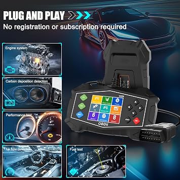 OBD2 Scanner Diagnostic Code Reader,Automotive OBD II Engine Light,Battery Tester,Mode 6, Mode 8 & I/M Readiness,OBDII Scan Tool for All OBDII Cars 1996+(OBDIIBlack)