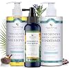 Tree To Tub Volumizing Hair Care Set – Rosemary Rice Water Hair Spray & Biotin Caffeine Shampoo Conditioner for Thicker-Looking Hair