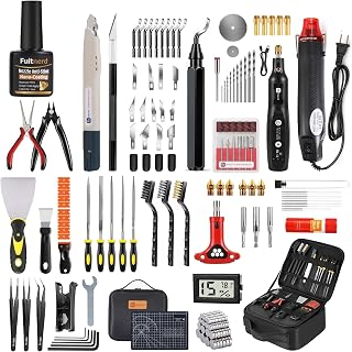 142Pcs 3D Printer Tool Kit & Accessories, 4-Layer Slotted Case, Cordless Rotary Tool, Heat Gun, PTFE Nozzle Anti-Stick & Cleaning Kit, Deburring Tool for Bambu Lab, Flashforge, Ender 3, Anycubic, etc.