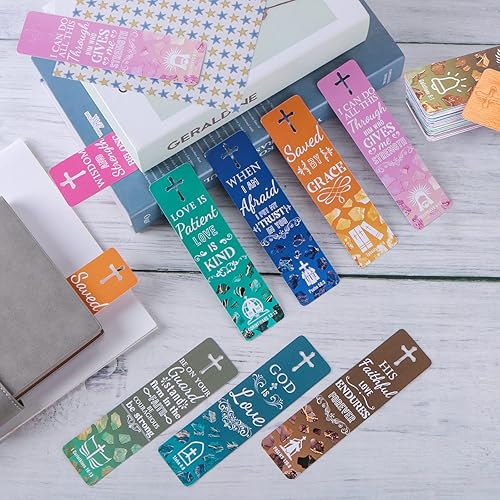Miniatura 5 de 200 marcadores de 40 estilos con versículos bíblicos inspiradores, marcadores de libros cristianos, marcadores motivacionales de libros cruzados,