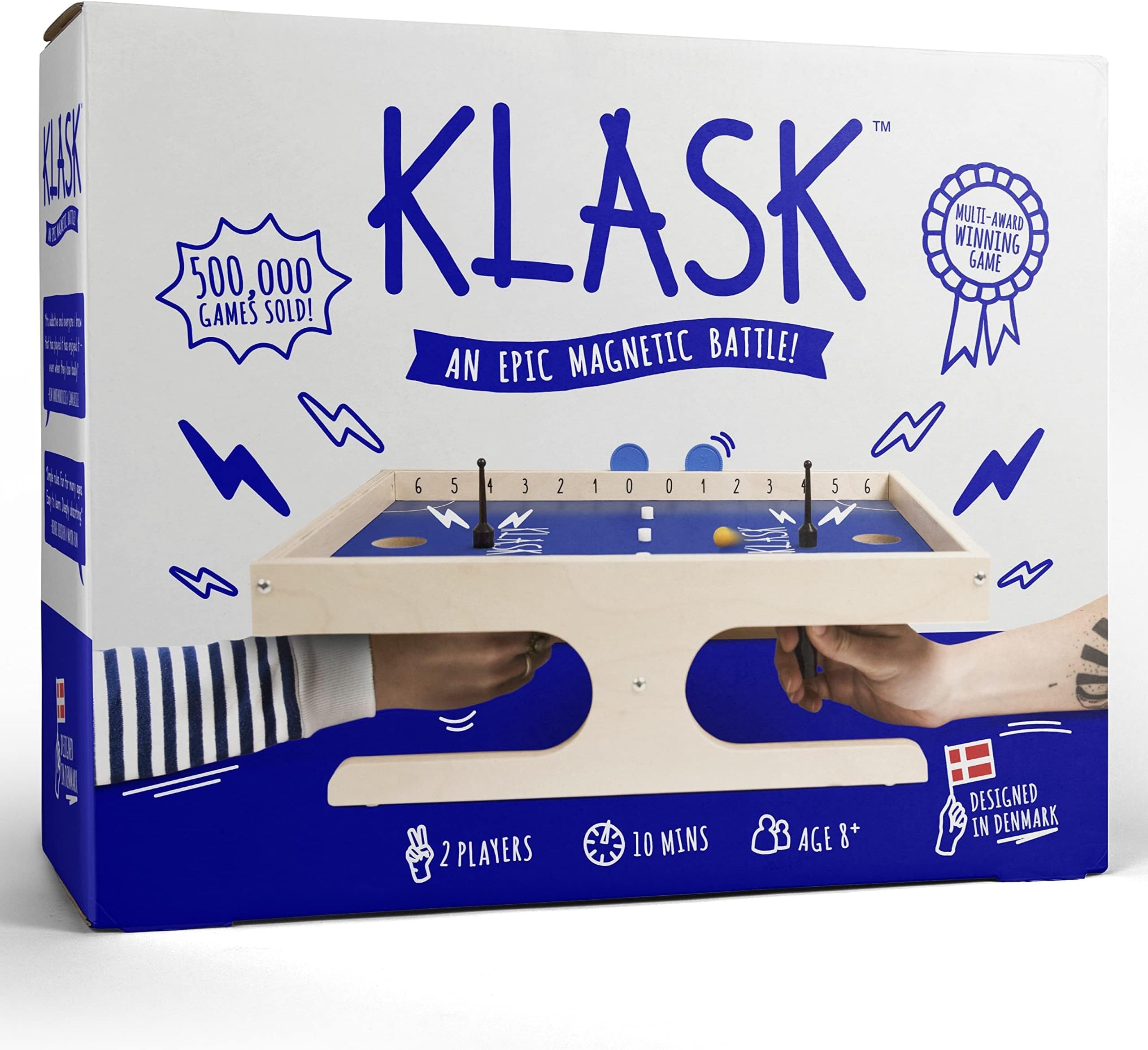 Marektoy Klask: The Magnetic Award-Winning Party Game Of Skill - For Kids And Adults All Ages That'S Half Foosball, Air Hockey