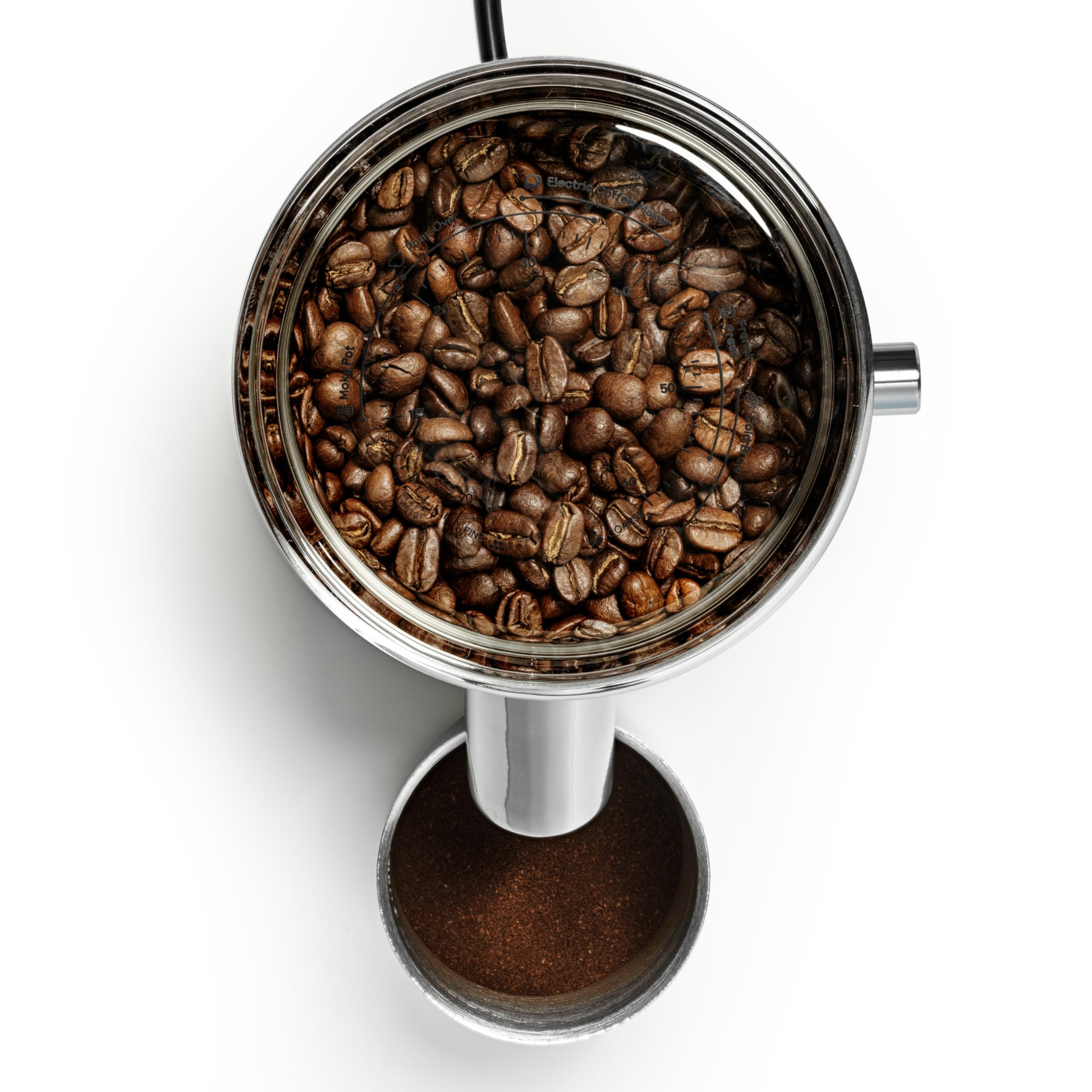 Molinillo de café eléctrico Aarke: molinillo de café de acero inoxidable con nivel de molienda ajustable, discos de molienda de 64 mm, dosificación automática y función de memoria, para espresso.