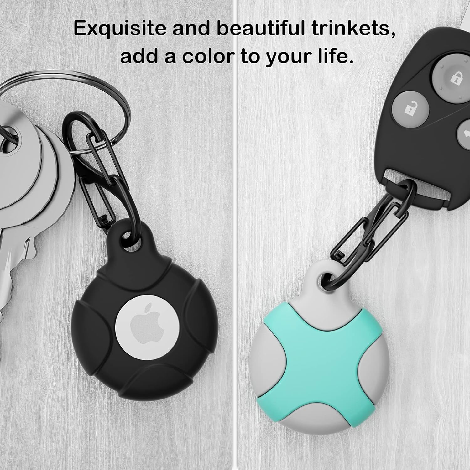 silicone case for apple airtag with keychain ring meokkaebi waterproof anti scratch protective tracker cover compatible with airtags 2021 for pets k