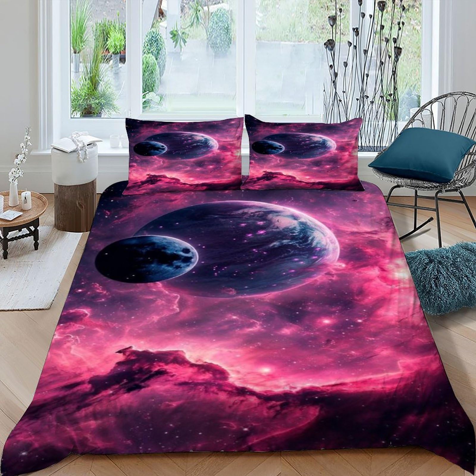Parure de lit espace microfibres douce housse couette 220x240抗皱易打理