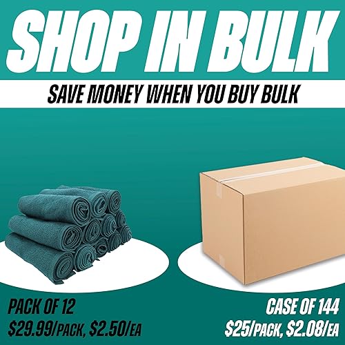 Miniatura 2 de Arkwright Bleach Safe Sr. - Toallas de salón de belleza, 100% algodón hilado en anillo, súper suaves, ligeras, de secado rápido, absorbentes, para