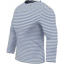 Original Light Blue Long Sleeved Telnyashka Cotton Striped Sailor T-Shirt