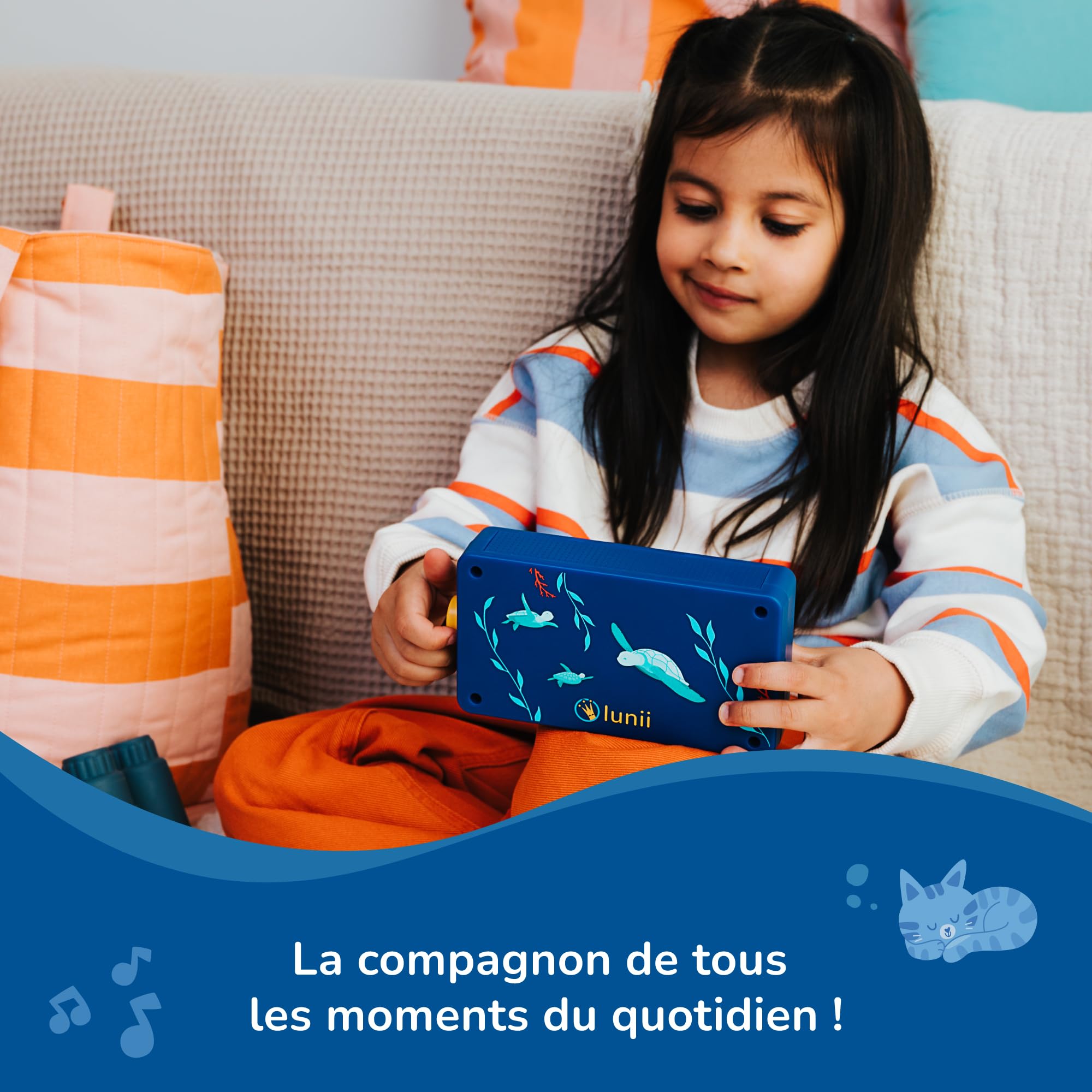 Lunii - Ma Fabrique à Histoires Limited Edition Ocean + 1h41 of stories to compose included to download, Interactive Storybox for Children from 3 to 8 Years Old - Storyteller made in France - 4