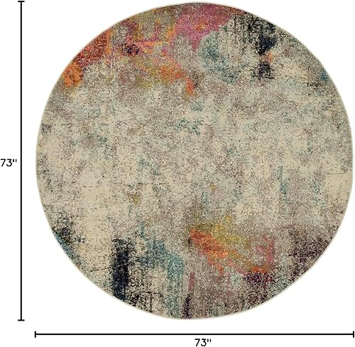 Miniatura 2 de Tapete abstracto Unique Loom, colección Estrella, moderno, multiárea, Polipropileno, Beige