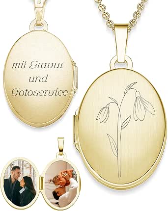 Schne Gold Medaillon Kette Bild