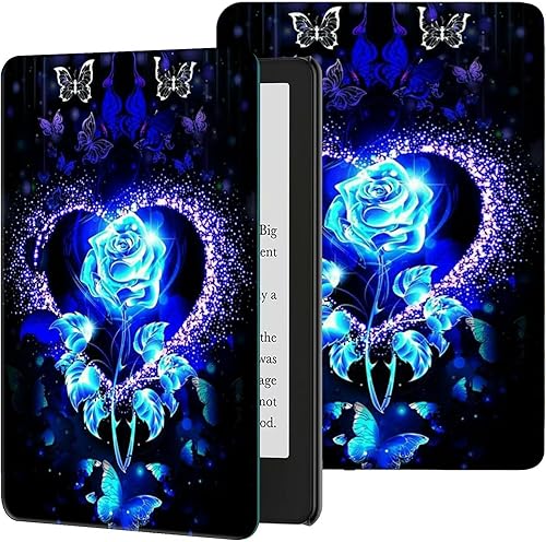 Vista 201 de Funda para Kindle de 6 pulgadas (11.ª generación, versión 2024/2022) delgada de piel sintética, ajustable, multiángulo, Smart Shell con función