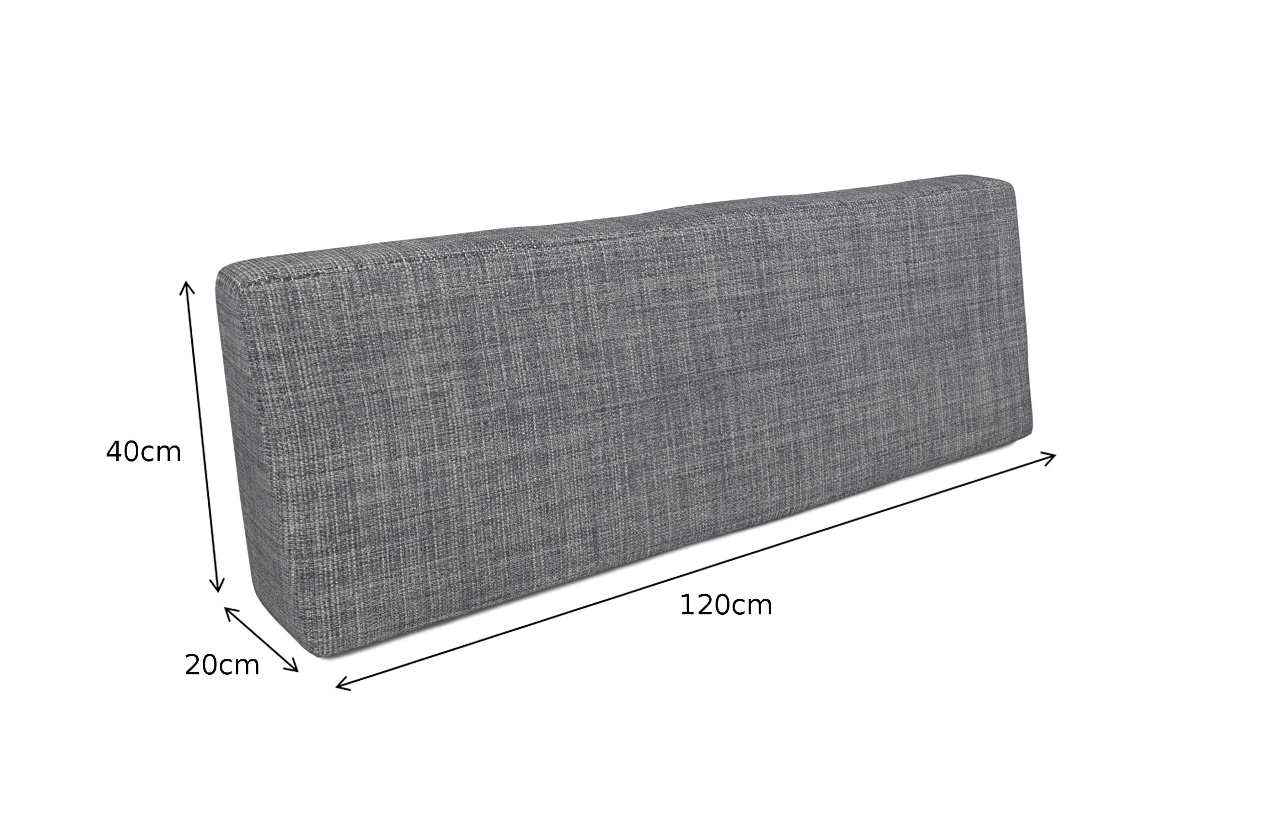 POKAR Euro Pallet Seating Set of 2: 1x seat cushion 120x80cm + 1x back cushion 120x40cm, cold foam, removable covers, Home Garden Furniture DIY, indoor outdoor pillow, without pallets, Beige — view 156