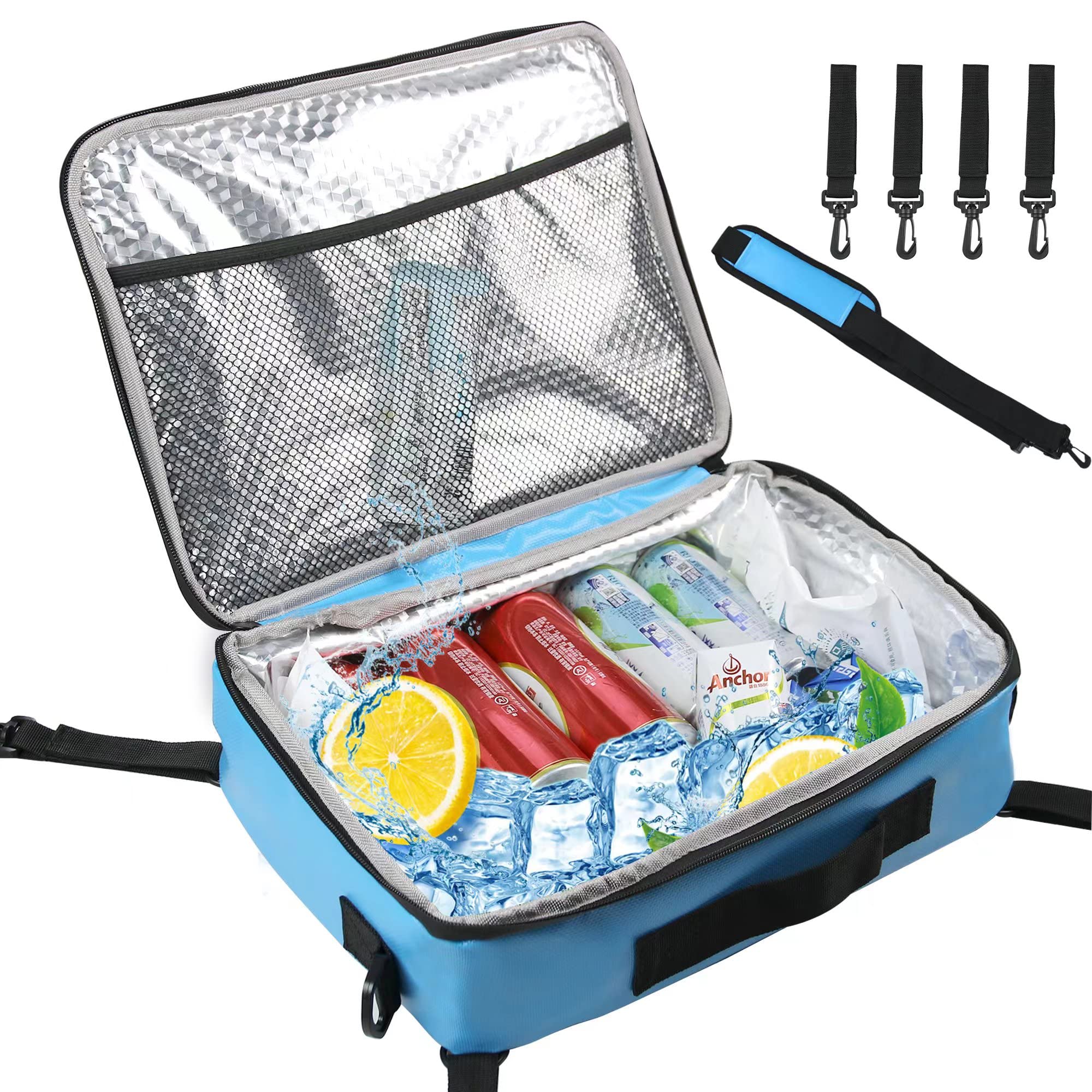 Deck Bag-SUP Cooler Bag/Waterproof Phone Bag, Mesh Top Pocket, Portable Suction Cup Zipper