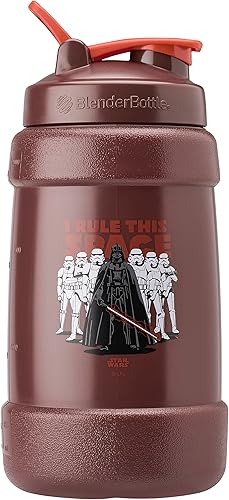 BlenderBottle Star Wars Mandalorian - Botella de agua de medio galón, jarra de agua grande Koda, 74 onzas, I Rule This Space, Darth Vader y Storm