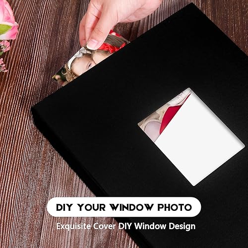 Miniatura 6 de Álbum de fotos de 3.5 x 5 pulgadas, álbum de fotos de 3.5 x 5 pulgadas con capacidad para 256 fotos, cubierta de lino, libro de fotos de 3 x 5 con