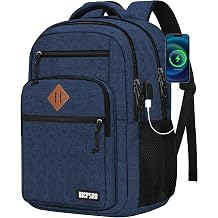 Classic Laptop Backpack for Men Women, School Backpack for Girls Boy Teens,15.6 Inch Laptop Bookbag with USB Charger for College High School Work Business Computer Book Bag,mochilas para hombres,Blue