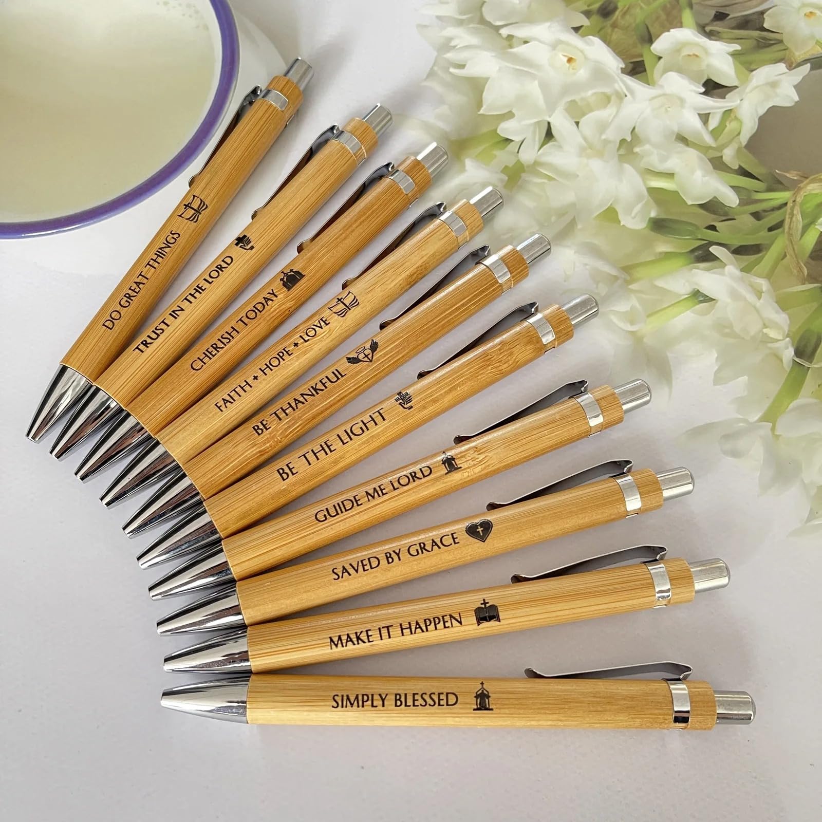 mxn Personalized Bamboo Pens Bulk Custom Ballpoint Pens Engraving Logo Name Ballpoint Pens1.0 Black Ink Custom Wedding Gift Favors for Guest,business,