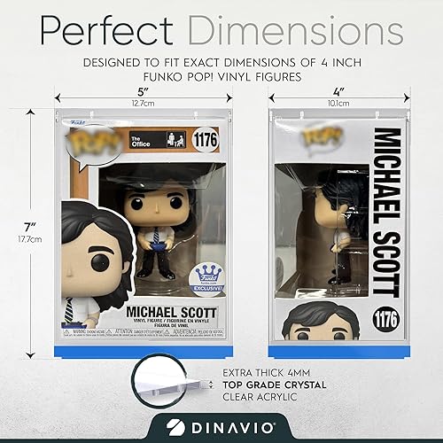 Miniatura 2 de Funko Pop Protector  Estuche acrílico Funko Pop  Diseño apilable resistente  Funda protectora Funko Pop de 0.157 in compatible con figuras de vinilo