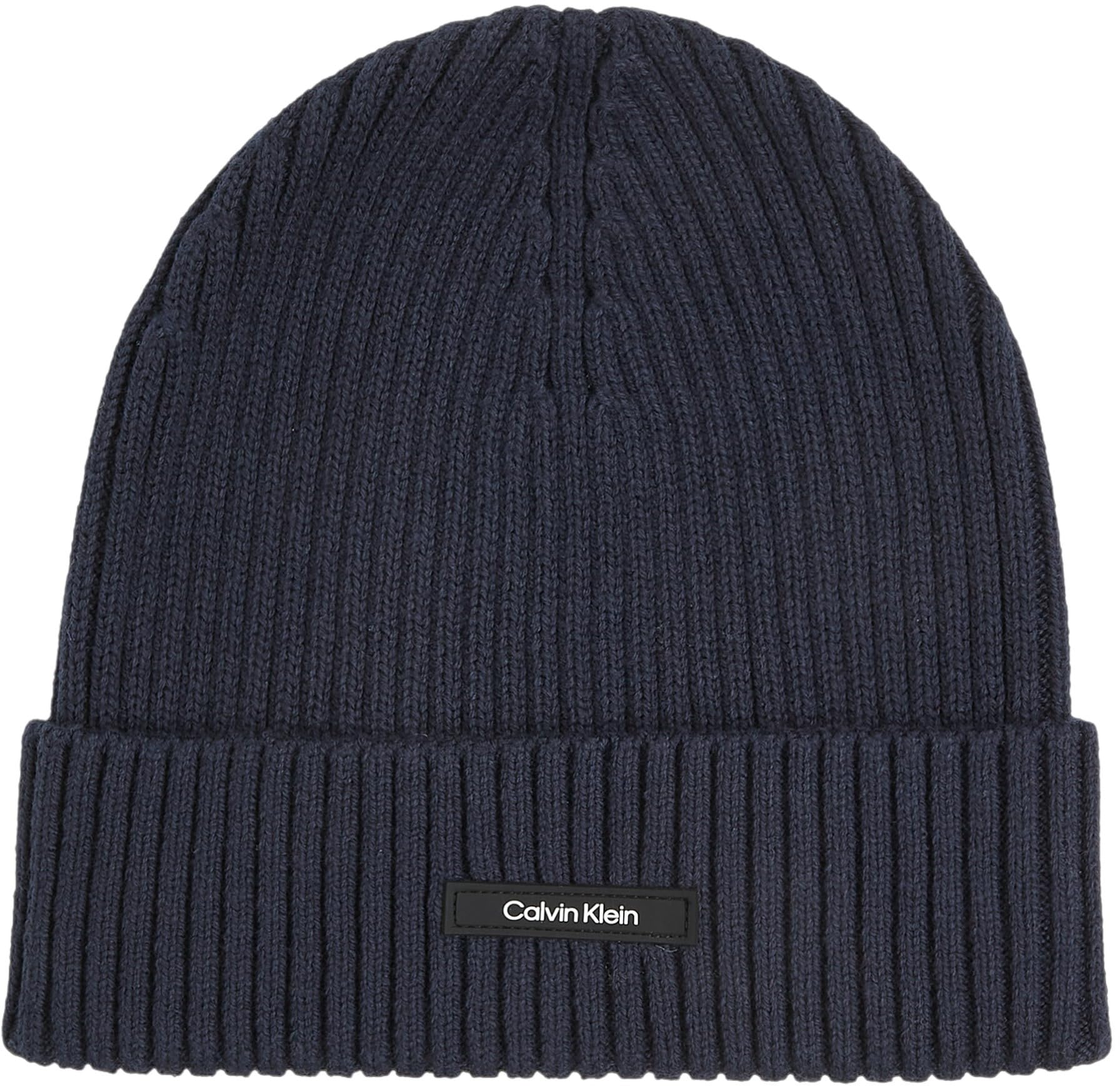 Calvin Klein Bonnet Homme Classic Cotton Rib Beanie en Coton