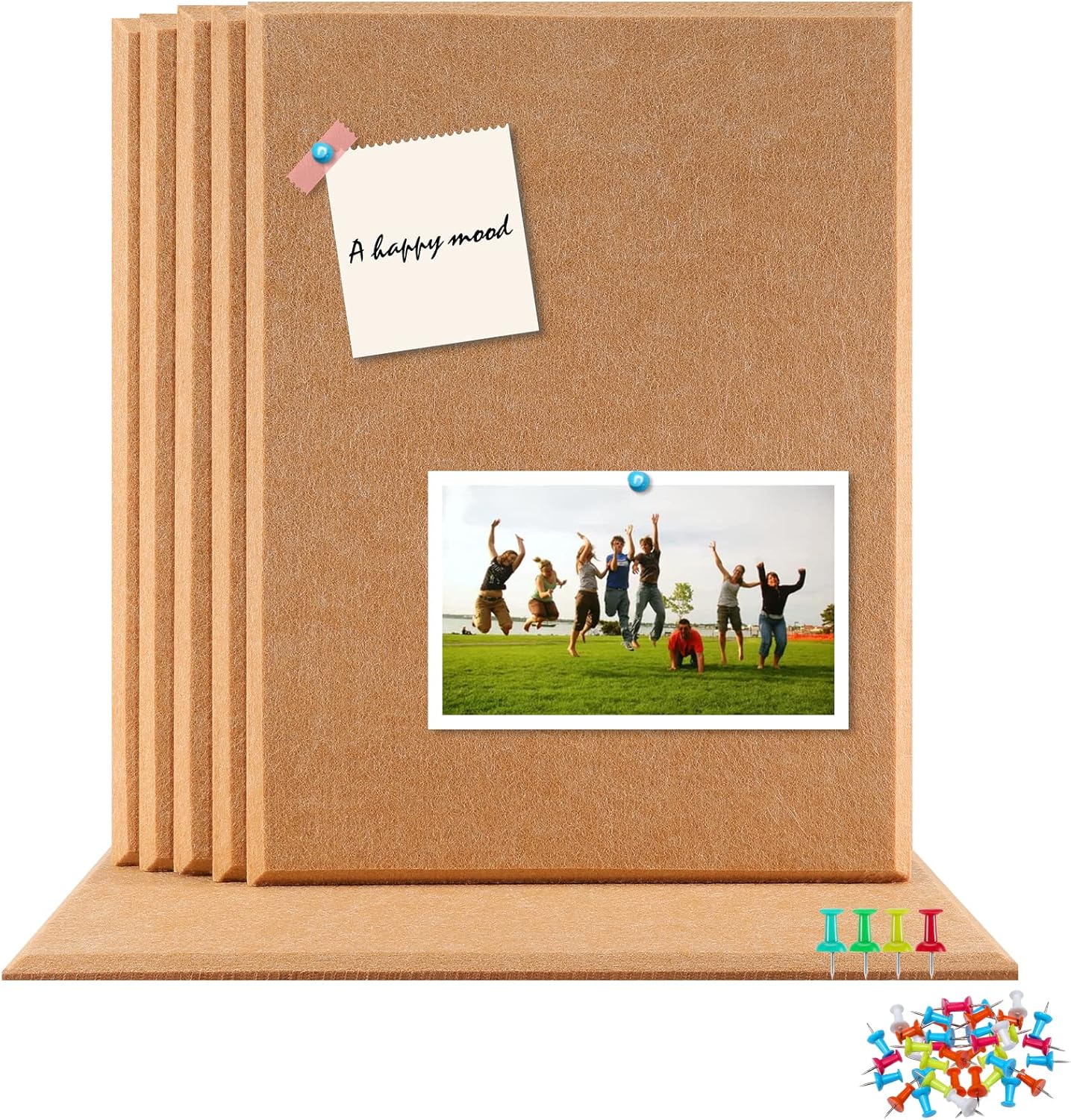 Uoisaiko Bulletin Board 16"x12", 6 Pack Large Felt Board