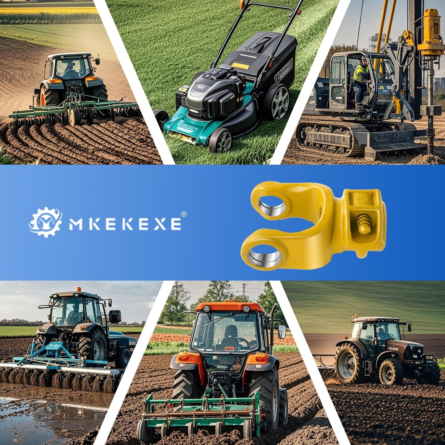 New PTO Yoke Series 5 Metric 1-3/8" 6 Features a Push Pin Quick Disconnect Button to Lock onto an Implement or Tractor Shaft.PTO Replacement Yoke(30.2mm x 80mm)