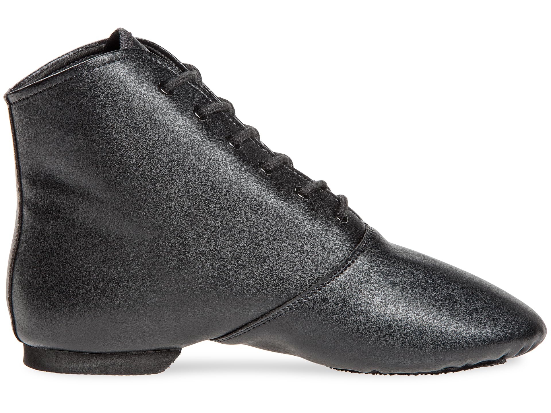 Diamant Step Gardestiefel 6-Loch Unisex Gardeschuhe Geteilte Sohle schwarz Lederimitation